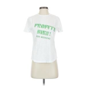 Athe Vanessa Bruno White T Shirt profite Bien Weekend Graphic S